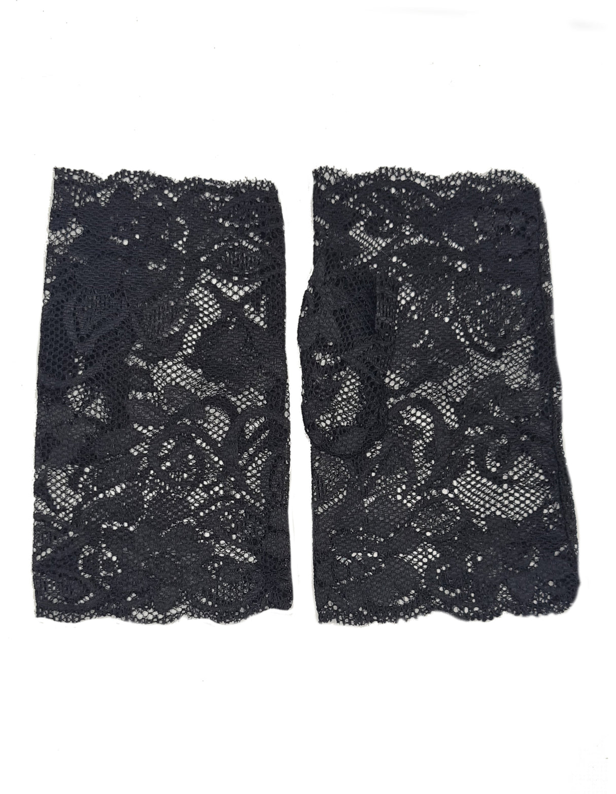 Dents Womens Lace Fingerless Gloves Evening Wedding - Black