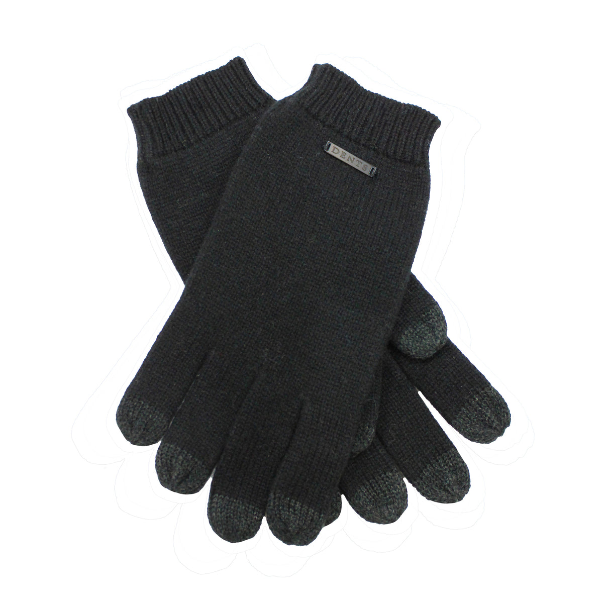 Dents Womens Pure Merino Wool Touchscreen Gloves - Black