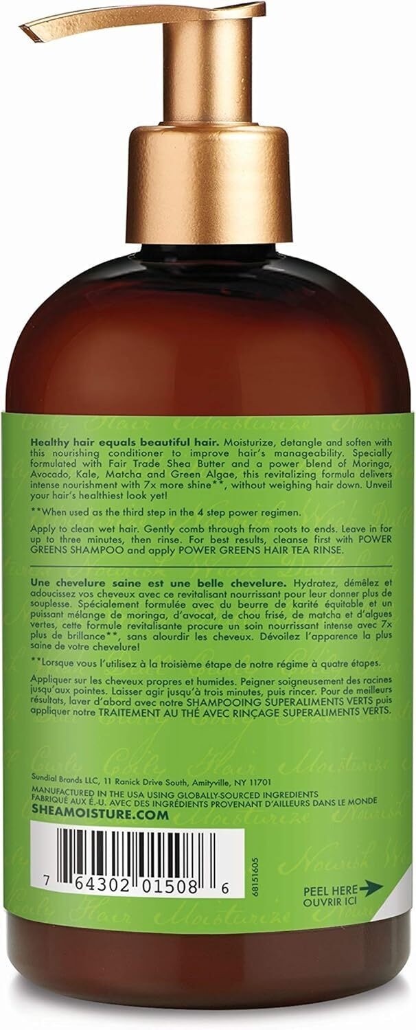 3x Shea Moisture Moringa & Avocado Power Greens Conditioner 384ml