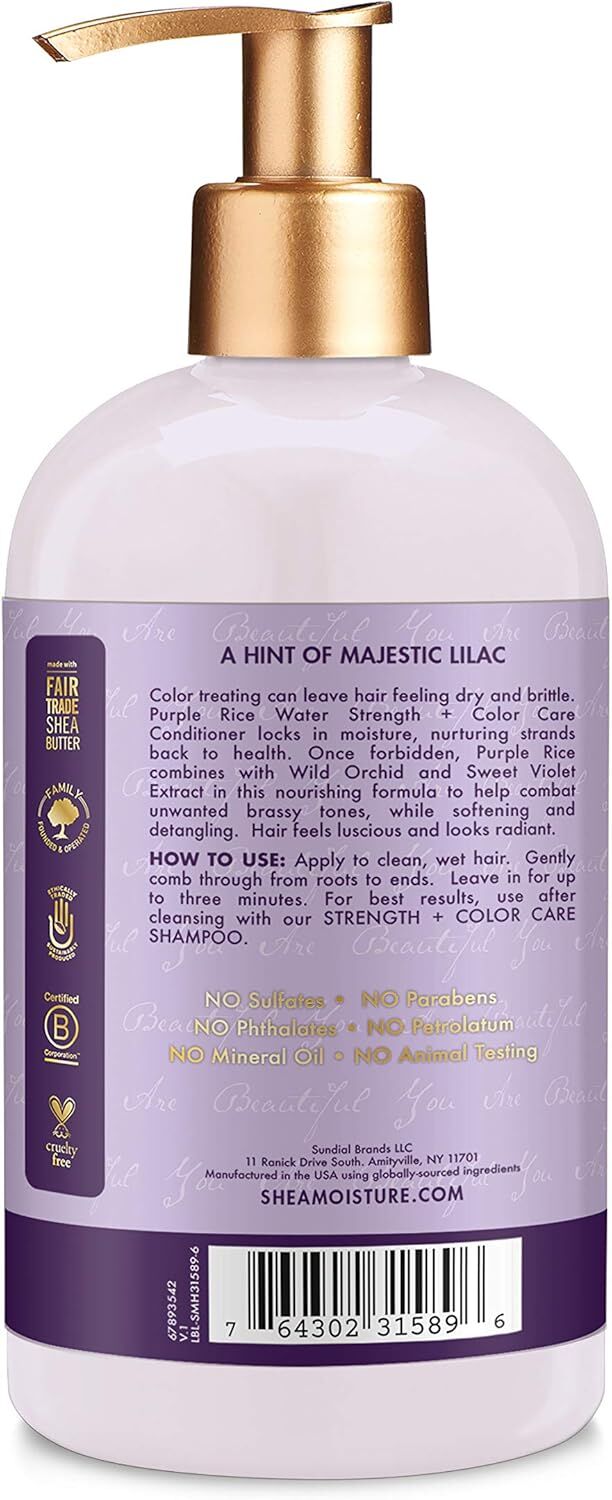 Shea Moisture Purple Rice Water Strength + Color Care Conditioner 370ml 1260 Gram