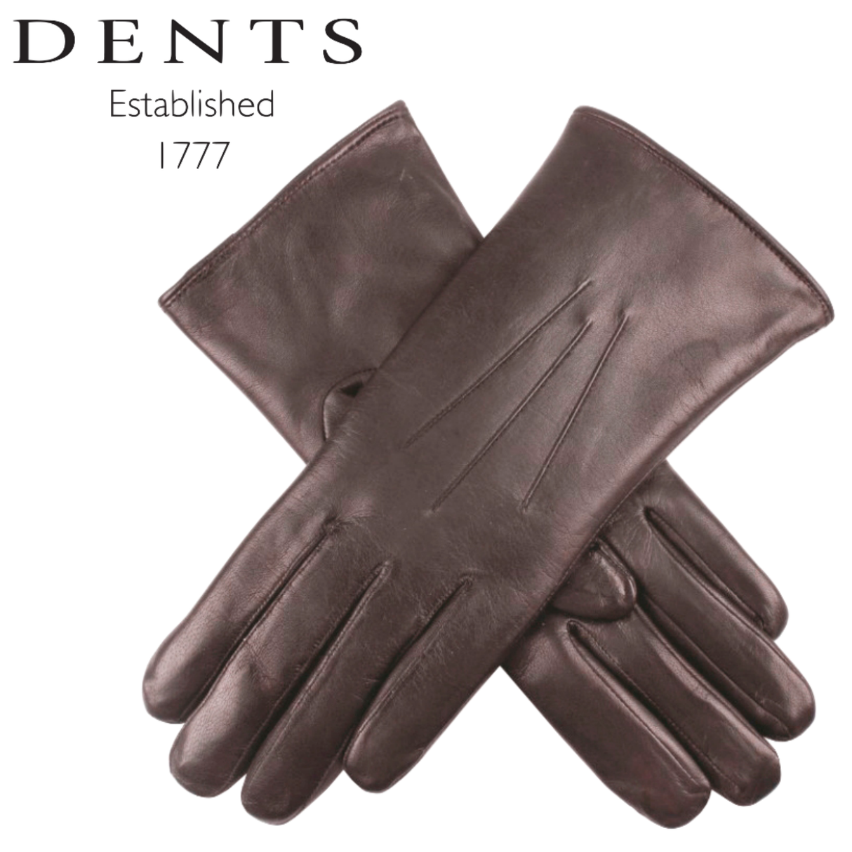 DENTS Ladies Premium Kangaroo Leather Cashmere Lined Gloves Womens - Chocolate