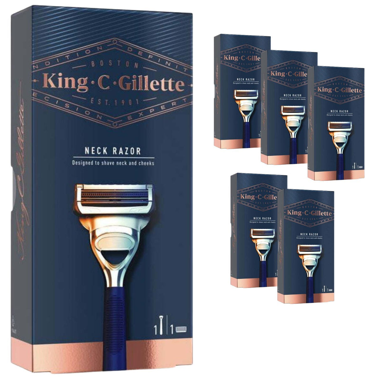 Gillette Razor for Neck & Cheeks - 6 Packs