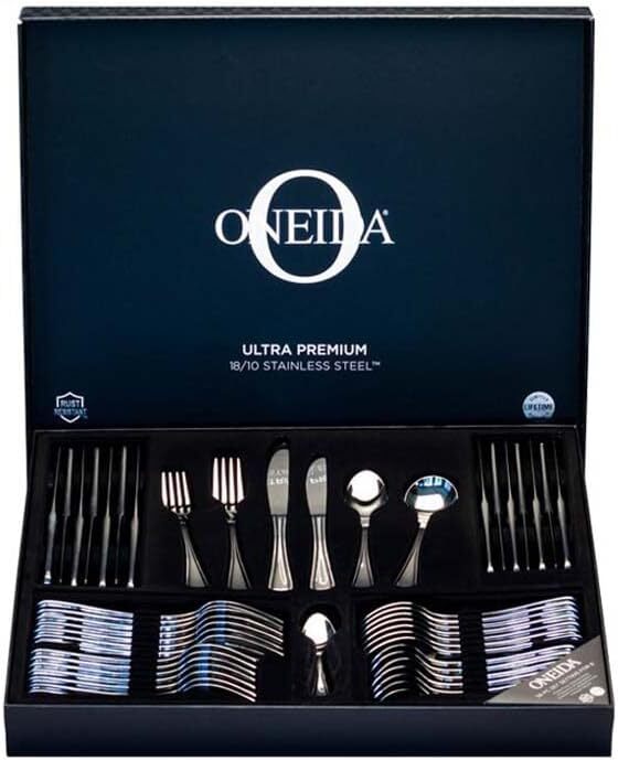 56pc Oneida New Rim Stainless Steel Cutlery Set in Silver