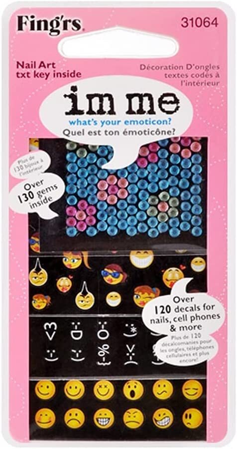 Fing'Rs Pk4 Sheets Nail Art Txt Key Inside Im Me (Carded)