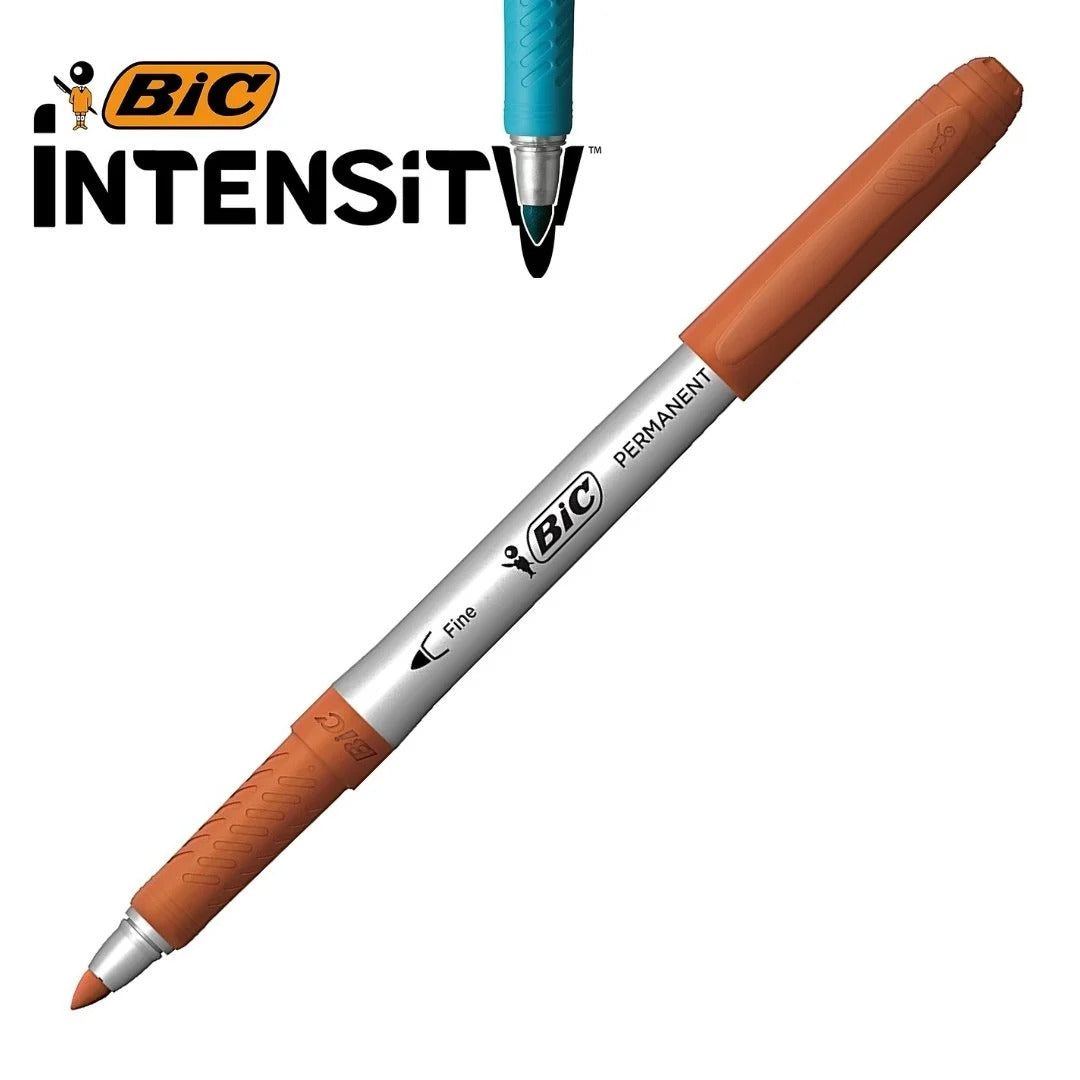 BiC Intensity Permanent Markers - 1 Pack of 12 - Assorted Colours