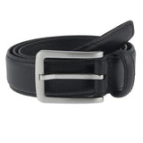 Dents Mens Lined Leather Sleek Belt with Gift Box in Black