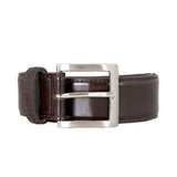 Dents Mens Contrast-Lined Leather Belt - Brown