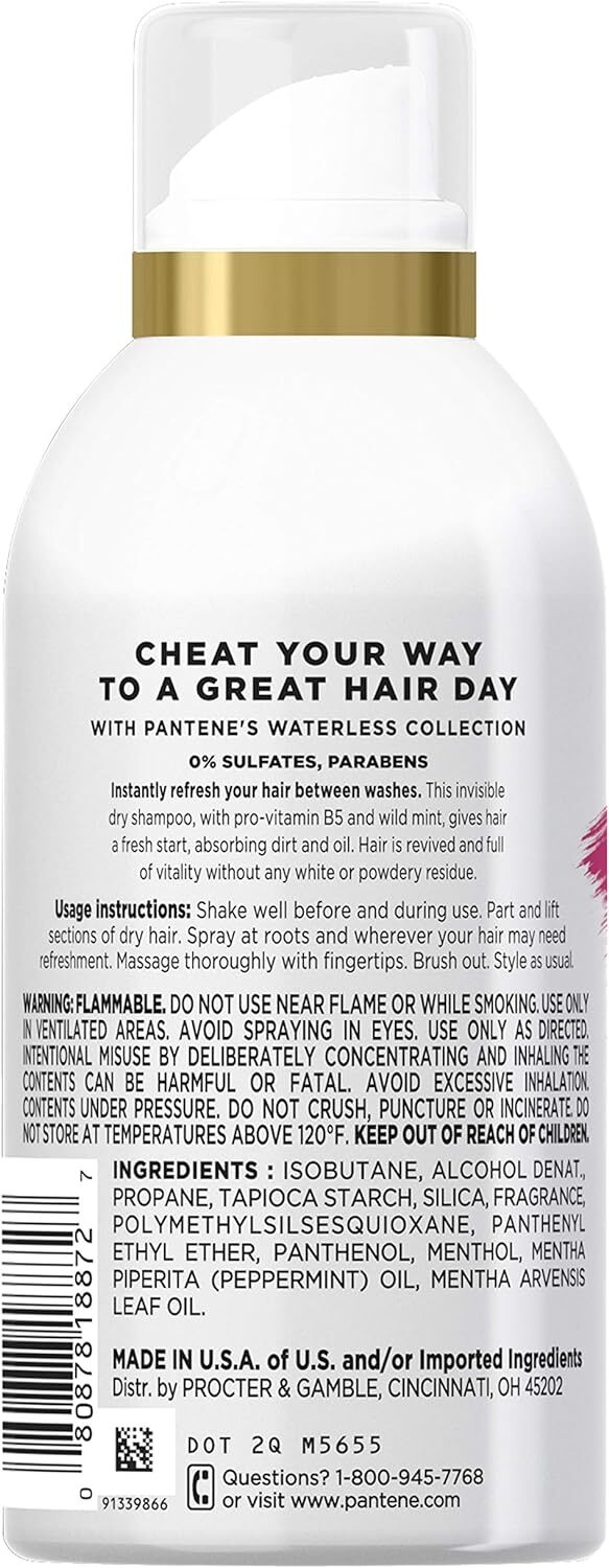 Pantene Dry Shampoo Never Tell Pro Hair Care 120g