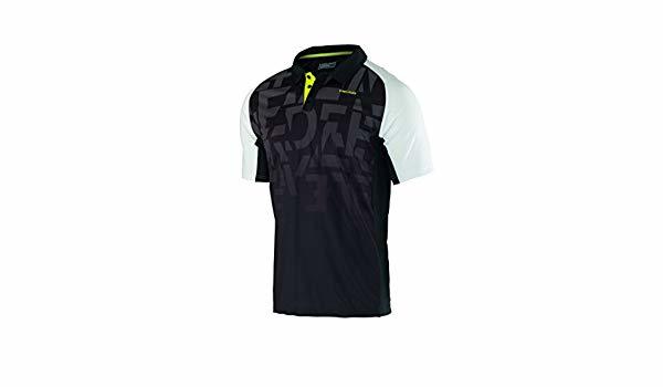 HEAD Mens Ari Polo Shirt Top T-Shirt Tennis - Black/White