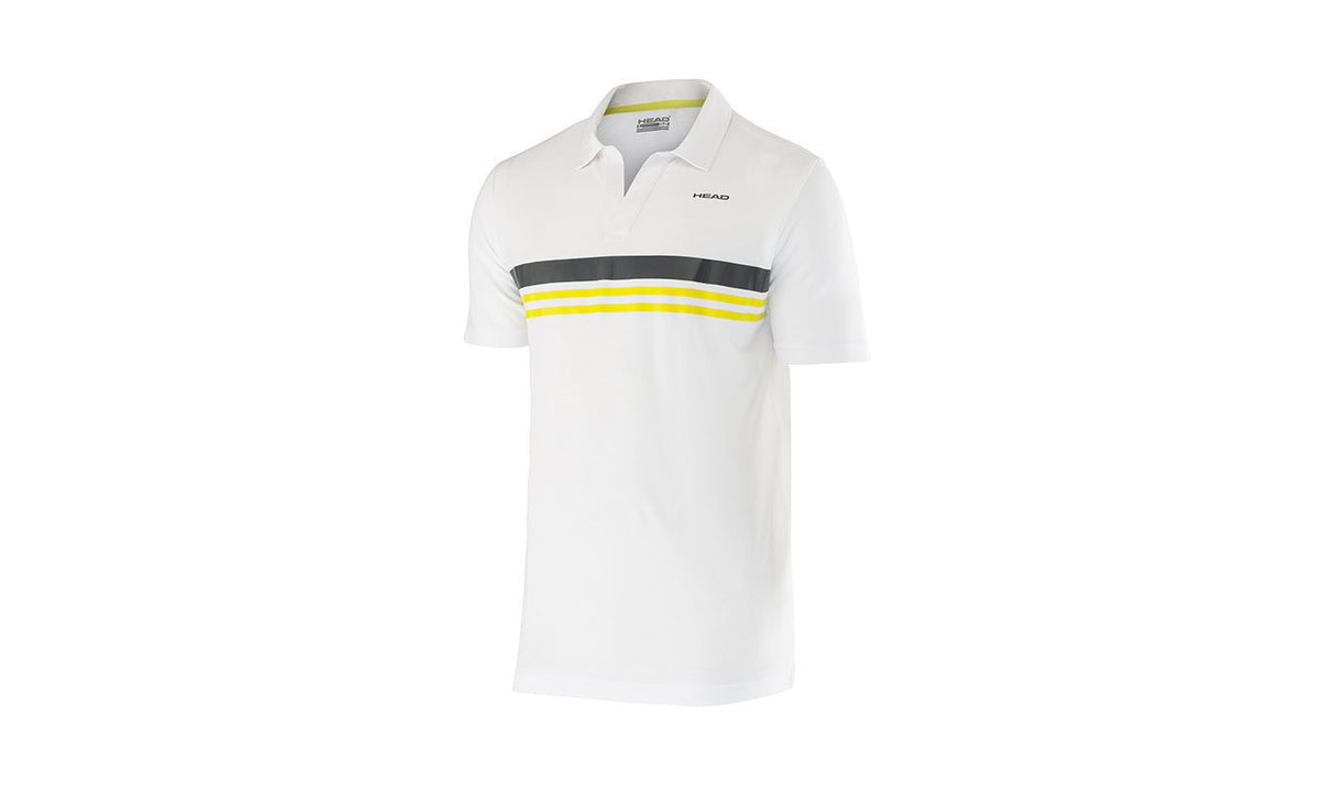 HEAD Mens Tennis Adam Polo Top T-Shirt - White