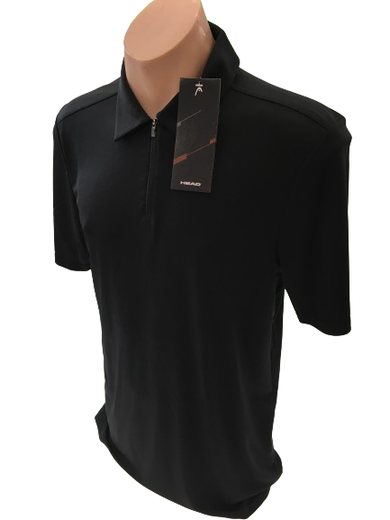 Head Mens Basic Technology Endo Dry And Ergo Stretch Polo Tennis Sport  - Black