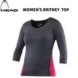 HEAD Womens Vision Britney 3/4 Sleeve Top Tennis Training - Anthracite