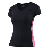 HEAD Womens Vision Bee Basic V-Neck T-Shirt Tee Tennis - Black