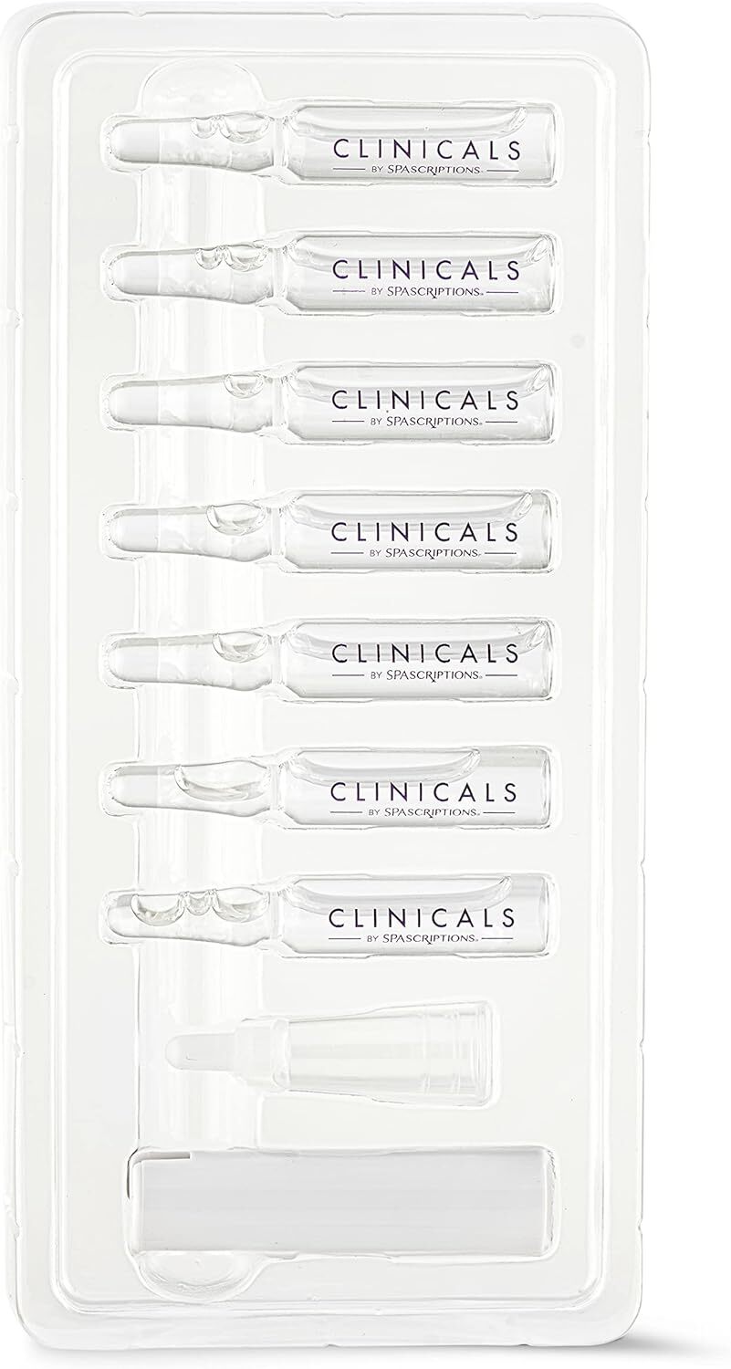 Spascriptions Clinicals Resurfacing Serum Ampoules 7-Pack 2.8ml Each Niacinamide Glycolic Acid PHAs Youthful Glow