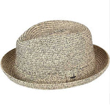 Bailey Mens Billy Paper Straw Hat Trilby Fedora - Sandstone