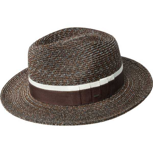 Bailey Mens Pauly Straw Hat Fedora - Red Ochre