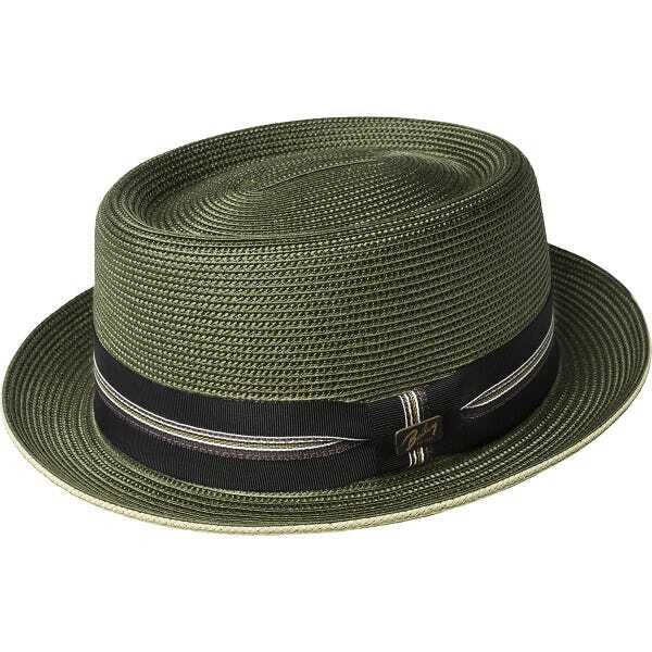 Bailey Mens Carver Hat Pork Pie Short Brim Fedora - Kapok Green