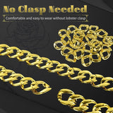 Adjustable Big Links Plastic Gold Color Chain Necklace Chunky Choker Party Costume Pimp