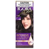 SCHWARZKOPF IGORA INTENSIVE COLOUR CREAM PERMANENT HAIR COLOUR BLACK 1-0