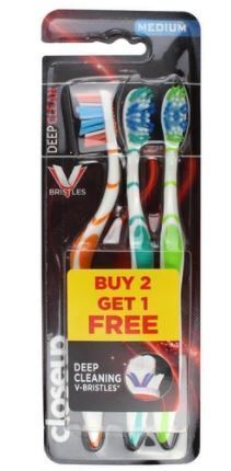 Closeup Pk3 Toothbrush Slim Care Soft Standard Tooth Brush Deep Clean