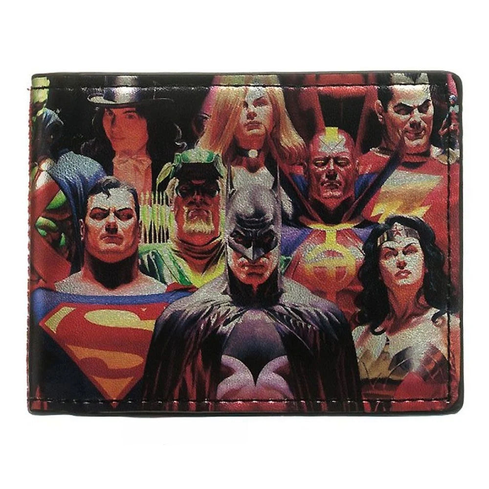 DC Comics Heroes vs Villains Wallet Bi-Fold Bifold Tilted Logo - Officially Licensed