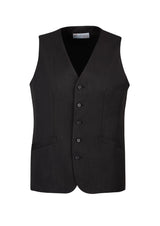 Mens Bamboo Blend Longline Vest Waistcoat w/ Stretch Business Forrnal Dress - Charcoal