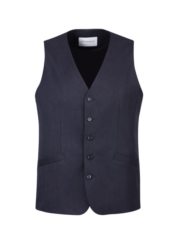 Mens Bamboo Blend Longline Vest Waistcoat w/ Stretch Business Forrnal Dress - Charcoal