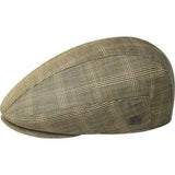 Bailey Mens Bedias Ivy Flat Cap Hat With Comfortable Sweatband- Golden Plaid