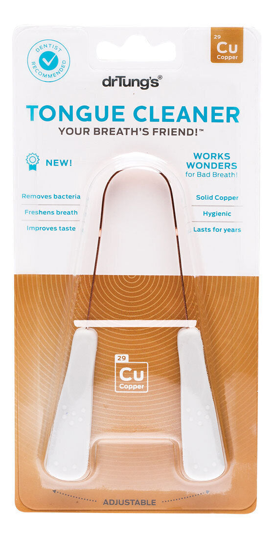 Dr Tung's COPPER TONGUE CLEANER Dental Hygiene Scraper Dr. Tungs Cu