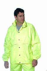 HUSKI STRATUS RAIN JACKET Waterproof Workwear Concealed Hood Windproof Packable