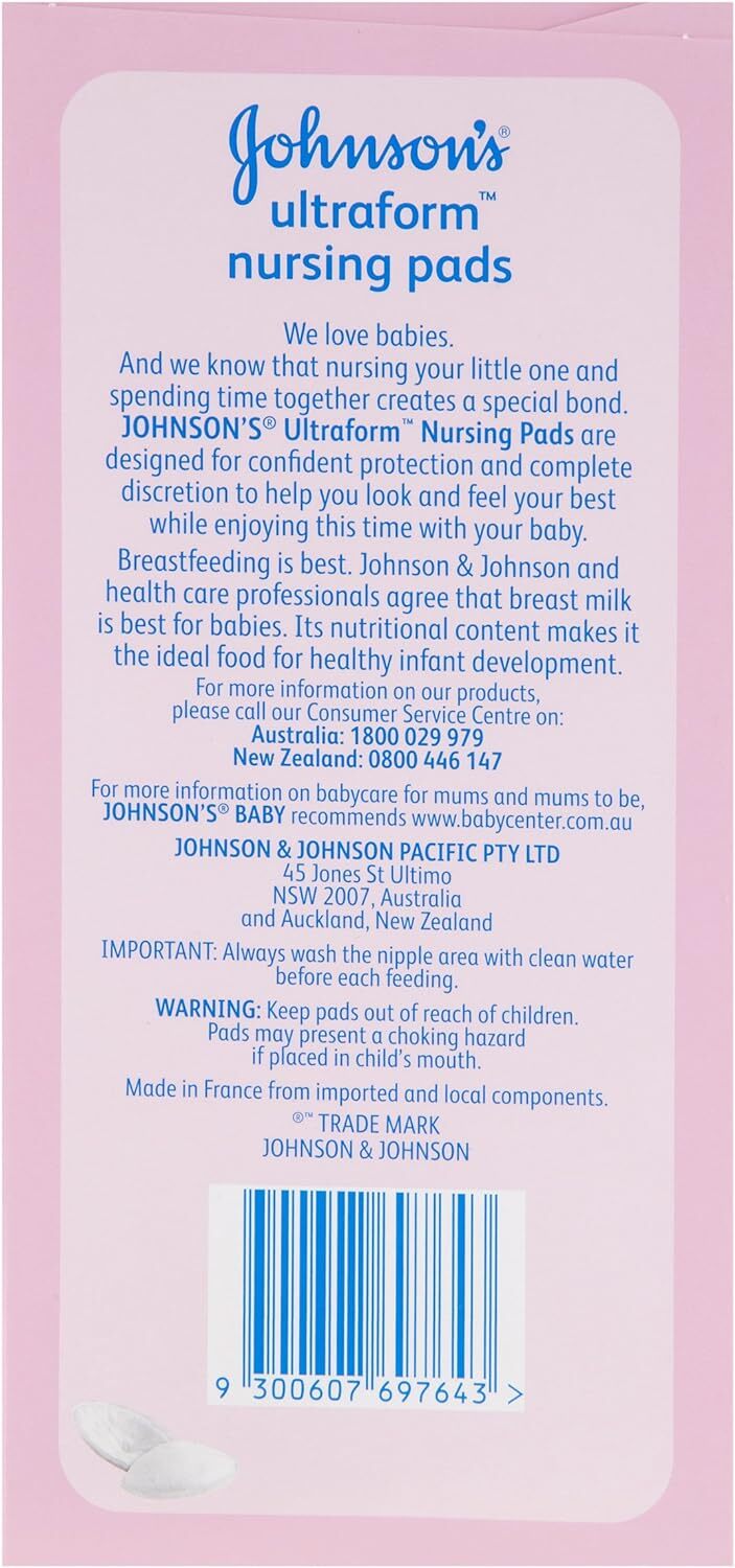 Johnsons 1 Pack of 24 Ultraform Nursing Pads Secure Comfort and Discretion