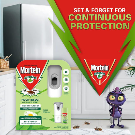 Mortein NaturGard Multi-Insect Automatic Spray Eucalyptus Indoor & Outdoor Prime 152g