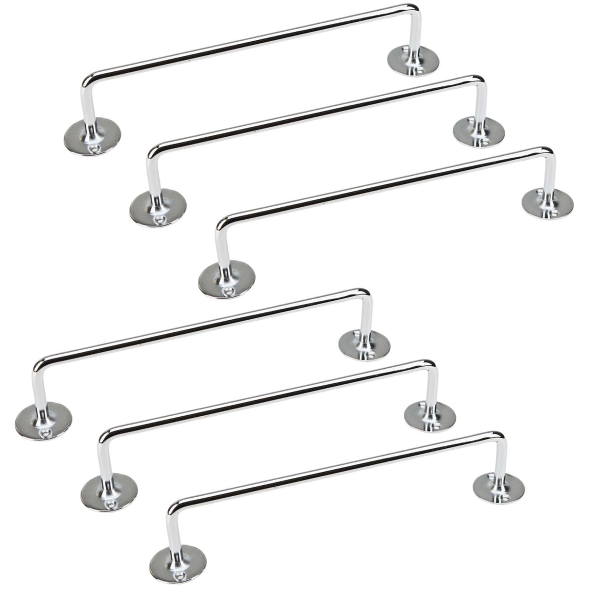 6x 610mm Chrome Towel Rail Stainless Steel Holder Rack