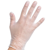 100pcs Clear Vinyl Disposable Examination Gloves Powder Free - Large