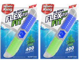 2x White King 50g In - Bowl Flex O Fit Toilet Cage Pine Cleaning Agent