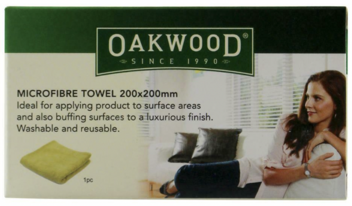 Oakwood Microfibre Towel Cleaner Washable And Reusable Towel 200mm x 200mm