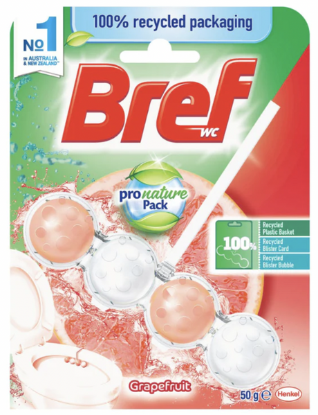 Bref WC Pro Nature Pack Toilet Cage Cleaning Agent Grapefruit Scent 50g