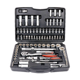 94 Piece Ratchet Socket Wrench Set Screwdriver Bits Extension Hex 1/4" 1/2"