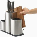 Joseph Joseph CounterStore Stainless Steel Kitchen Organizer w/ Chopping Cutting Board