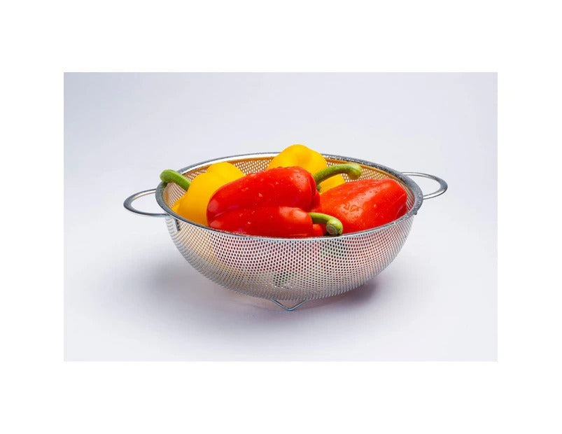 Cuisena 22cm Stainless Steel Strainer Colander with Handles