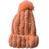 Womens Thick Knit Beanie Winter Fleece Lined Hat Warm Faux Fur Pom Pom Ski