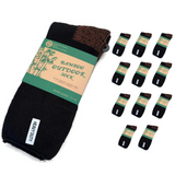 12 Pairs BAMBOO OUTDOOR SOCKS Mens Heavy Duty Thick Work Socks Cushion