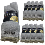 9 Pairs MERINO WOOL SOCKS Mens Heavy Duty Premium Thick Work Socks Cushion BULK