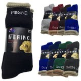 9 Pairs MERINO WOOL SOCKS Mens Heavy Duty Premium Thick Work Socks Cushion BULK - Olive