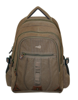 FIB Washed Canvas Backpack Bag in Khaki