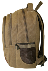 FIB Washed Canvas Backpack Bag in Khaki