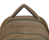 FIB Washed Canvas Backpack Bag in Khaki