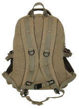 FIB Washed Canvas Backpack Bag in Khaki