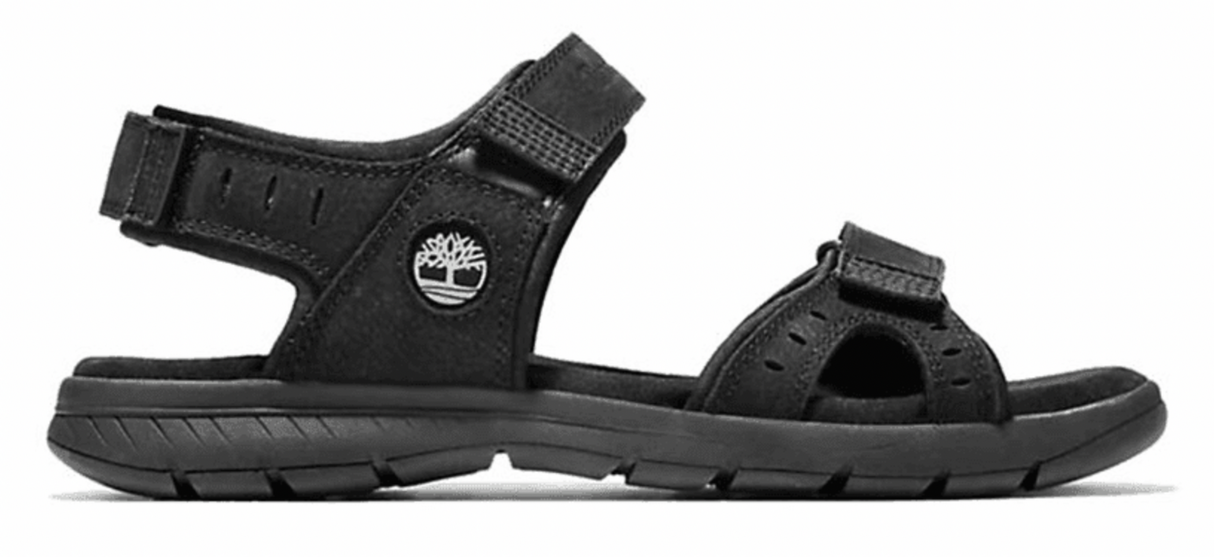 Timberland Mens Slip-On Leather Sandals Footwear - Black Nubuck