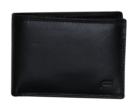 Futura Futura Mens Harrison RFID Genuine Leather Wallet - Black